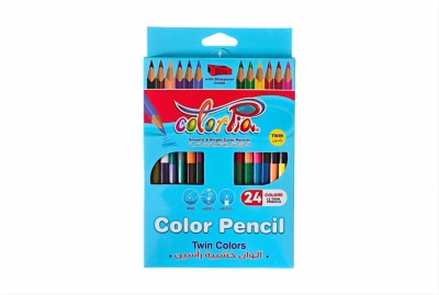 24-Color Twin-Tip Colored Pencil Set