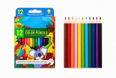 Jungle Animals 12 Colored Pencils
