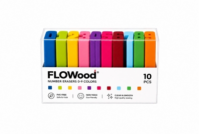 FLOWood Number Eraser Set – PET Box Pack